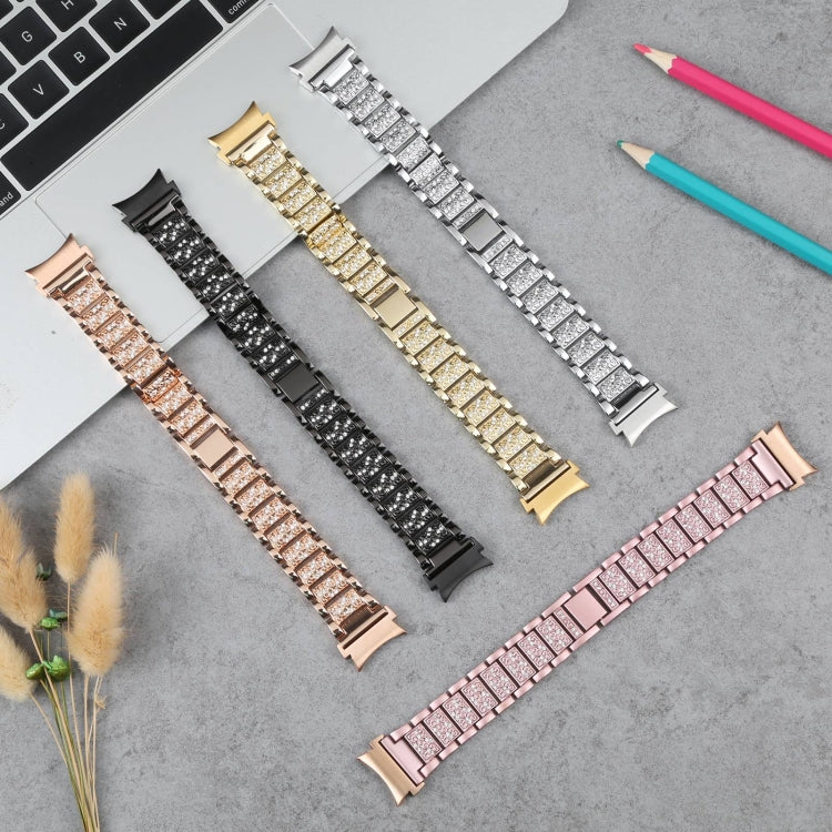 For Samsung Galaxy Watch5 40mm / 44mm Full Diamond Metal Watch Band(Gold) by bashfashion