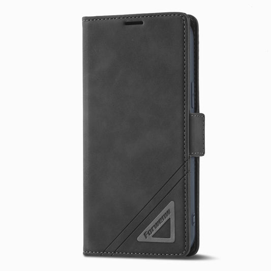 For iPhone 14 Plus Forwenw Dual-side Buckle Leather Phone Case (Black) by Forwenw