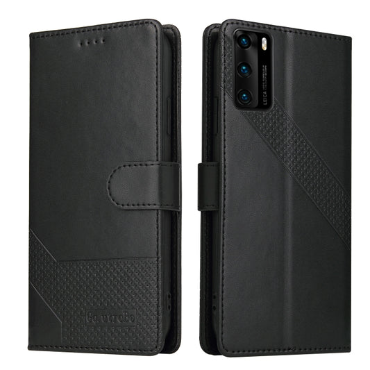 For Huawei P40 Pro GQUTROBE Skin Feel Magnetic Leather Phone Case(Black) by GQUTROBE