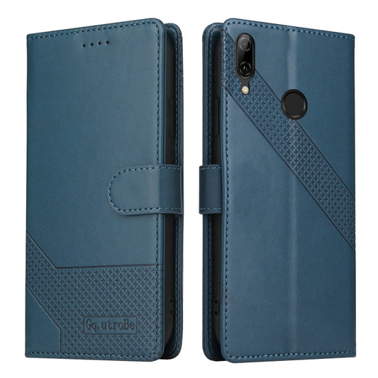 For Huawei P Smart 2019 GQUTROBE Skin Feel Magnetic Leather Phone Case(Blue) by GQUTROBE