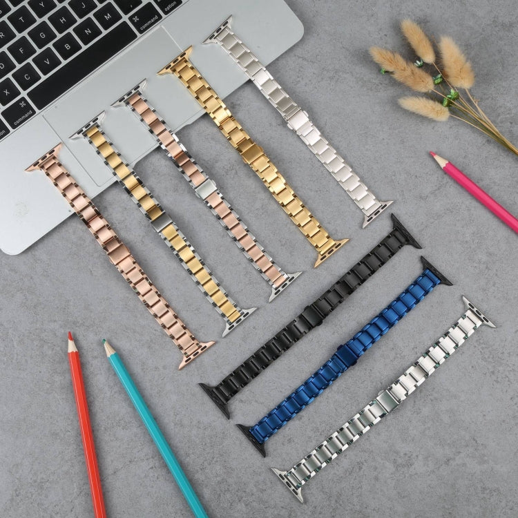 Three Beads Metal Watch Band For Apple Watch Ultra 49mm&Watch Ultra 2 49mm / Series 9&8&7 45mm / SE 3&SE 2&6&SE&5&4 44mm / 3&2&1 42mm(Silver) by bashfashion