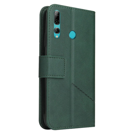 For Huawei Y6p GQUTROBE Right Angle Leather Phone Case(Green) by GQUTROBE