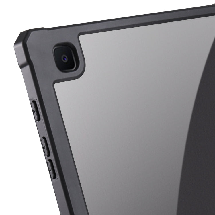 For Samsung Galaxy Tab S6 Lite 2020/2022 Acrylic 3-folding Smart Leather Tablet Case(Black) by bashfashion