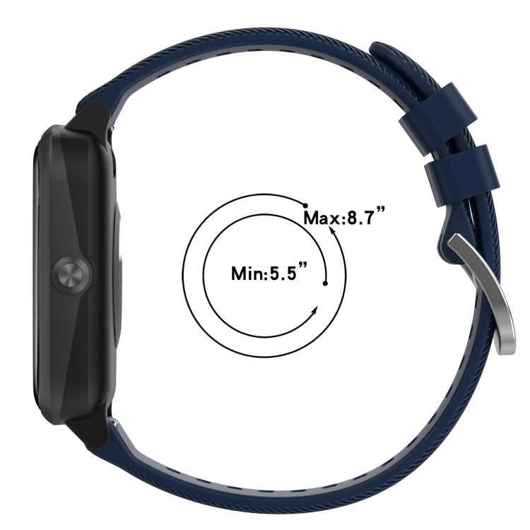 For Xiaomi Haylou Solar LS01 19mm Cross Textured Silicone Watch Band(White) by bashfashion