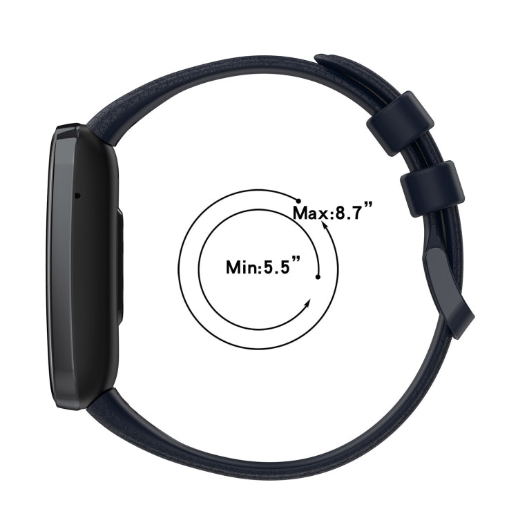 For Xiaomi Mi Band 7 Pro Litchi Texture Leather Watch Band(Black) by bashfashion