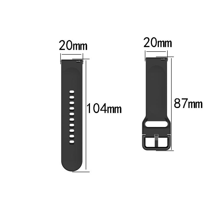For Amazfit GTS4 Mini Solid Color Soft Silicone Watch Band, Size:S Size(Black) by bashfashion