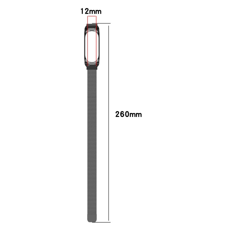 For Xiaomi Mi Band 7 / 7NFC Milan Metal Stainless Steel Watch Band(Pink+Purple) by bashfashion