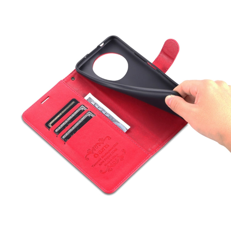 For Huawei Enjoy 50 Pro/Nova Y90 AZNS Sheepskin Texture Flip Leather Phone Case(Red) by AZNS