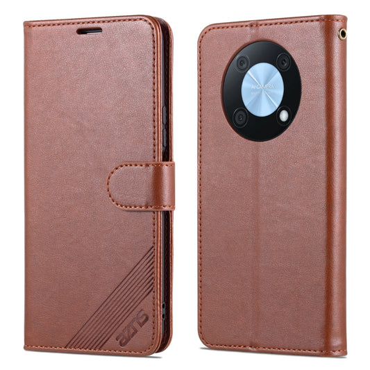 For Huawei Enjoy 50 Pro/Nova Y90 AZNS Sheepskin Texture Flip Leather Phone Case(Brown) by AZNS