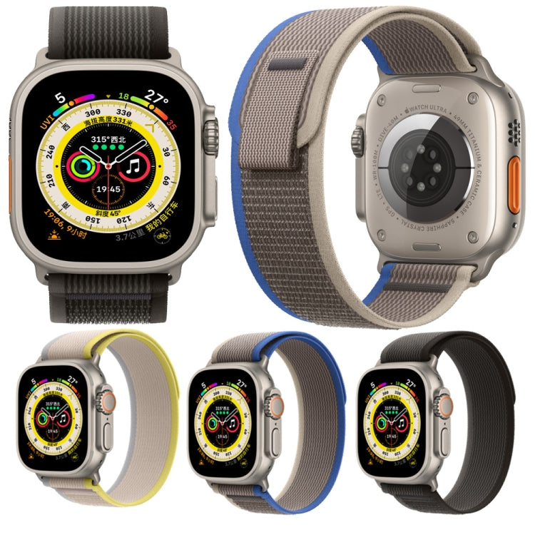 Nylon Watch Band For Apple Watch 46mm / 49mm / 45mm / 44mm (Grey Green) by bashfashion