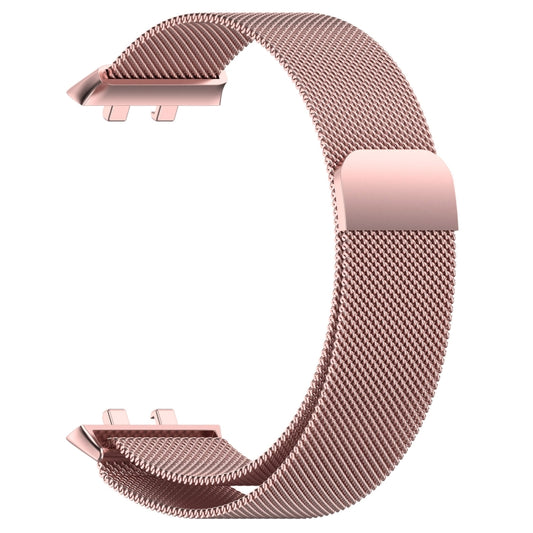 For OPPO Watch 3 Pro Milanese Stainless Steel Metal Watch Band (Rose Pink) by bashfashion