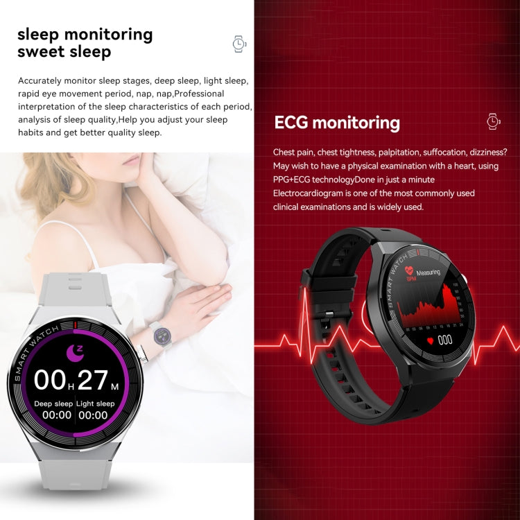 GW69 Plus Smart Watch, Support BT Call / Heart Rate / Blood Pressure / Blood Oxygen(Black + Leather Strap Black) by bashfashion