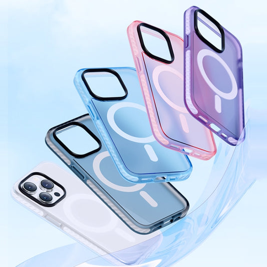 For iPhone 14 Pro Max ROCK Double-layer Armor Shield MagSafe Magnetic Phone Case (Pink) by ROCK