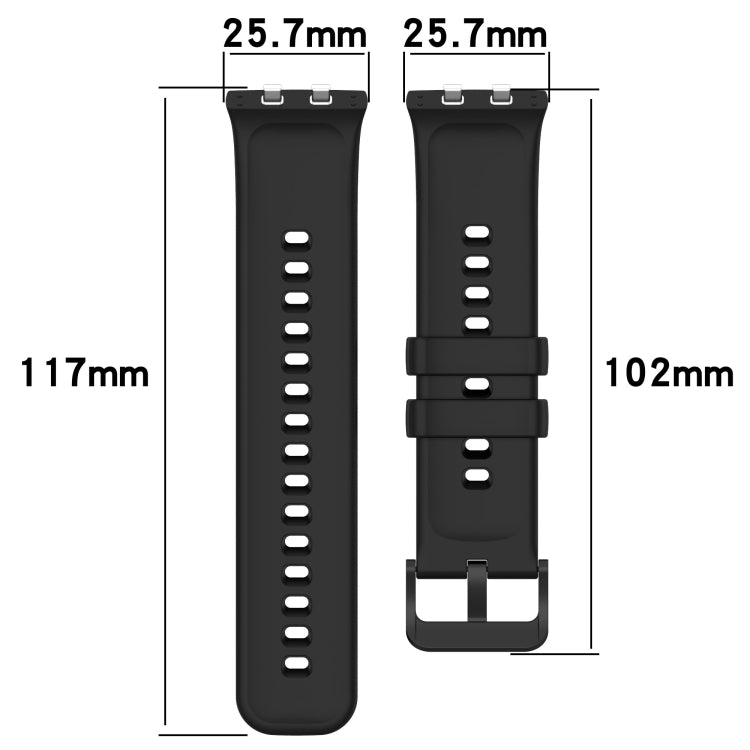 For OPPO Watch 3 Pro Solid Color Soft Silicone Watch Band(Dark Green) by bashfashion