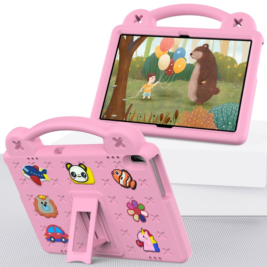 For Huawei MediaPad T5 10.1 Handle Kickstand Children EVA Shockproof Tablet Case(Pink) by bashfashion