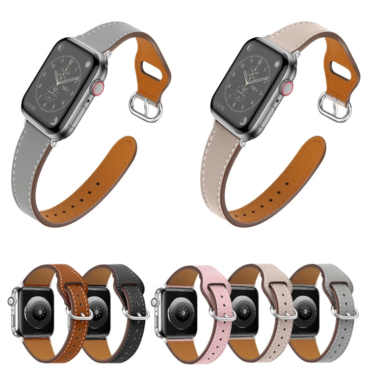 Small Waist Watch Band For Apple Watch Series 9&8&7 41mm / SE 3&SE 2&6&SE&5&4 40mm / 3&2&1 38mm(Brown) by bashfashion