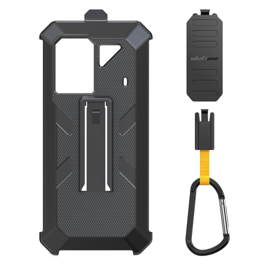 For Ulefone Power Armor 18 Ultra / 18T / 18T Ultra / 19 / 19T Ulefone Back Clip Phone Case with Carabiner (Black) by Ulefone