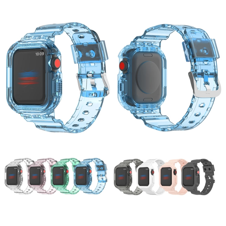 For Apple Watch Ultra 49mm Armor Integrated TPU Watch Band(Transparent Pink) by bashfashion