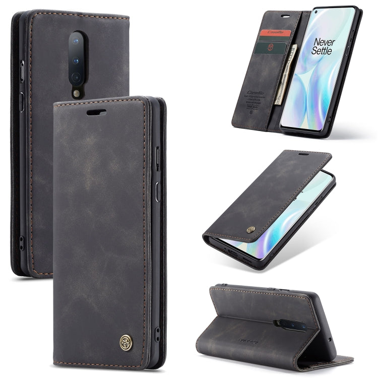 For OnePlus 8 CaseMe Multifunctional Horizontal Flip Leather Case, with Card Slot & Holder & Wallet(Black) by CaseMe