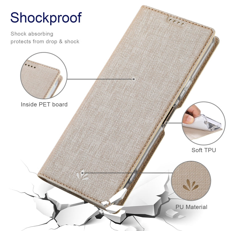 For Sony Xperia 5 IV ViLi DMX Series TPU + PU Shockproof Leather Phone Case(Gold) by ViLi