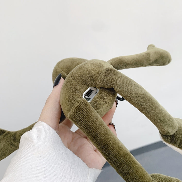 For AirPods 1 / 2 Plush Cute Frog Doll Headphone Protective Case with Hook by bashfashion