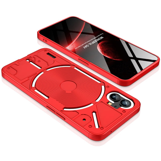 For Nothing Phone 1 GKK Three Stage Splicing Full Coverage PC Phone Case(Red) by GKK