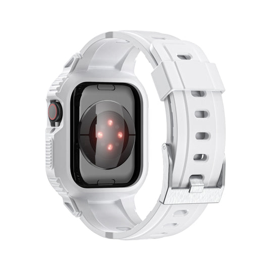 Armor Silicone Watch Band For Apple Watch Ultra 49mm(White) by bashfashion