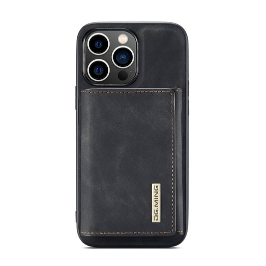 For iPhone 14 Pro Max DG.MING M1 Series 3-Fold Multi Card Wallet Leather Case(Black) by DG.MING