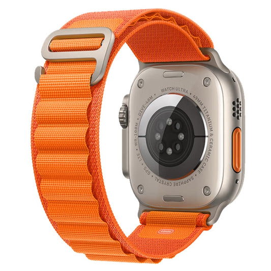 For Apple Watch Ultra 49mm Nylon Watch Band(Orange) by bashfashion