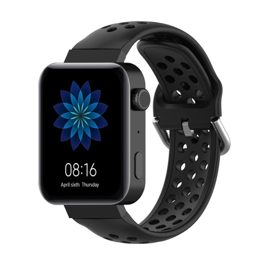 For Xiaomi Watch / Huawei Honor S1 18mm Solid Color Sport Watch Band(Black) by bashfashion