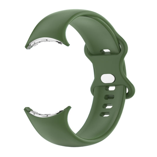 For Google Pixel Watch Single Color Silicone Watch Band Women(Green) by bashfashion
