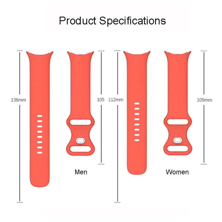 For Google Pixel Watch Single Color Silicone Watch Band Women(Pink) by bashfashion