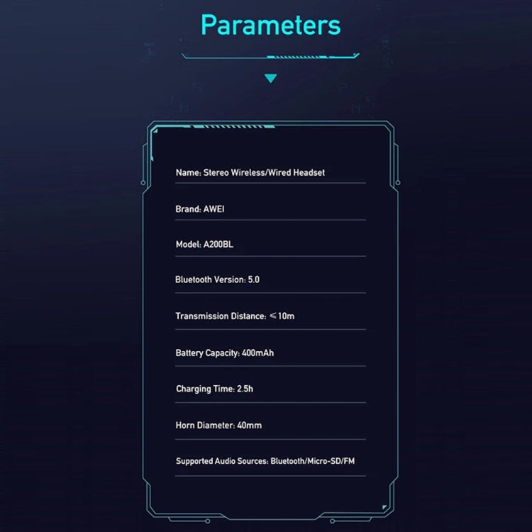 awei A200BL Wireless Stereo Headphones by awei