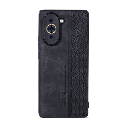 For Huawei nova 10 AZNS 3D Embossed Skin Feel Phone Case(Black) by AZNS