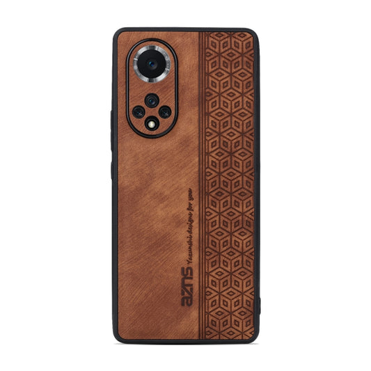 For Honor 50 Pro / Huawei nova 9 Pro AZNS 3D Embossed Skin Feel Phone Case(Brown) by AZNS