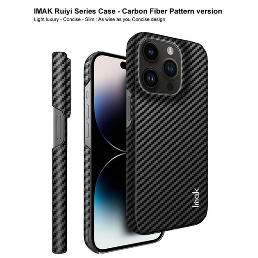 For iPhone 14 Pro IMAK Ruiyi Series Carbon Fiber PU + PC Phone Case by imak