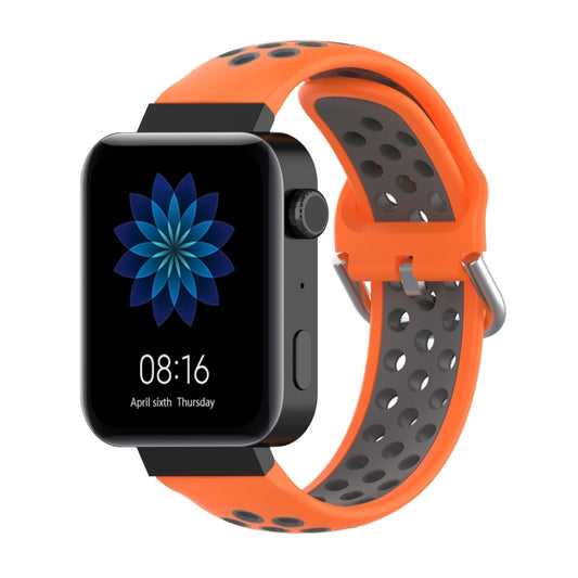 For Xiaomi Watch / Huawei Honor S1 18mm Two Color Sport Watch Band(Orange + Grey) by bashfashion