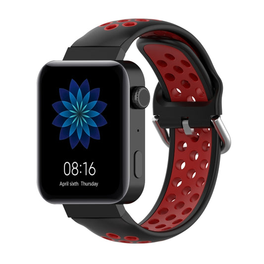 For Xiaomi Watch / Huawei Honor S1 18mm Two Color Sport Watch Band(Black + Red) by bashfashion