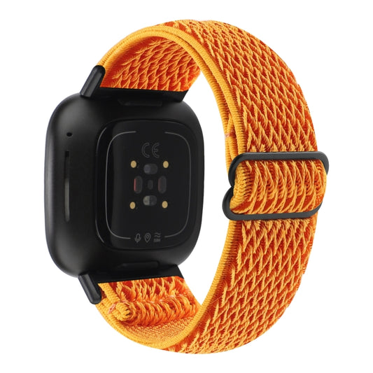 For Fitbit Versa 4 / Sense 2 Universal Wave Nylon Watch Band(Orange) by bashfashion