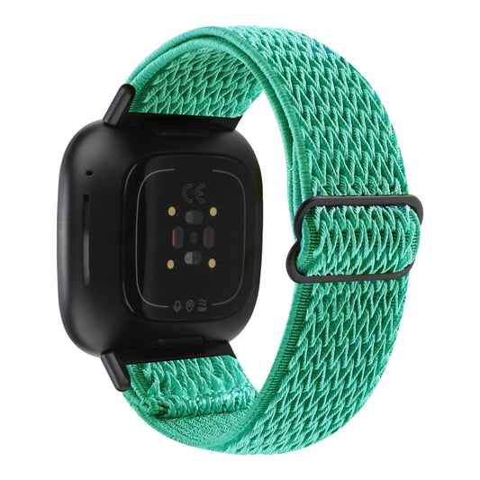 For Fitbit Versa 4 / Sense 2 Universal Wave Nylon Watch Band(Mint Green) by bashfashion