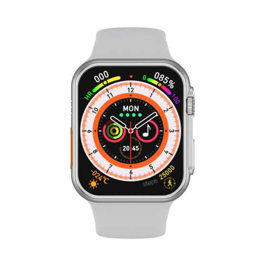 W8 Ultra 2.02 inch TFT Screen Smart Watch, IP68 Waterproof Support Heart Rate & Blood Oxygen Monitoring / Multiple Sports Modes(Silver) by bashfashion