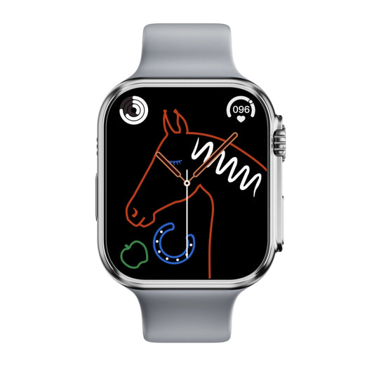 WS8 Pro 2.0 inch IPS Full Touch Screen Smart Watch, IP67 Waterproof Support Heart Rate & Blood Oxygen Monitoring / Sports Modes(Silver) by bashfashion