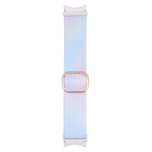 For Samsung Galaxy Watch 5 / Watch 5 Pro / Watch 4 Weave Gradient Color Watch Band(Blue Pink) by bashfashion