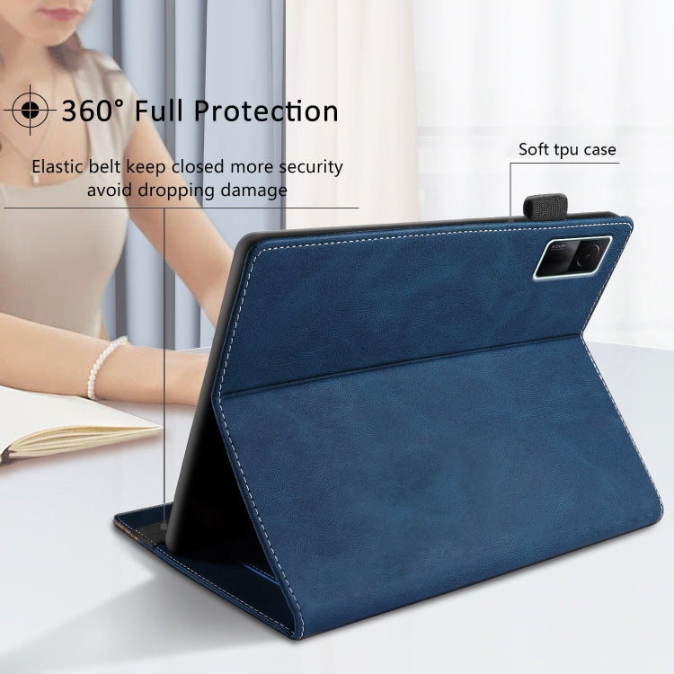 For Xiaomi Redmi Pad 10.61 Splicing Series Tablet PC Leather Case(Royal Blue) by bashfashion