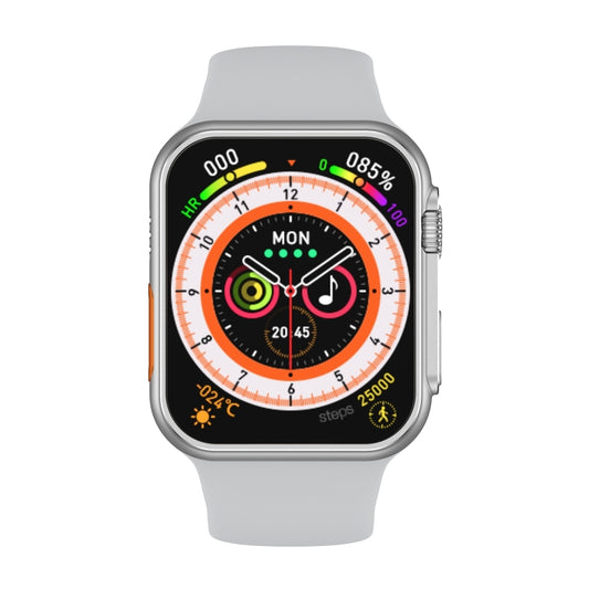 N8 Ultra 2.02 inch Square Screen Smart Watch Supports Heart Rate Monitoring/Blood Oxygen Monitoring(Silver) by bashfashion