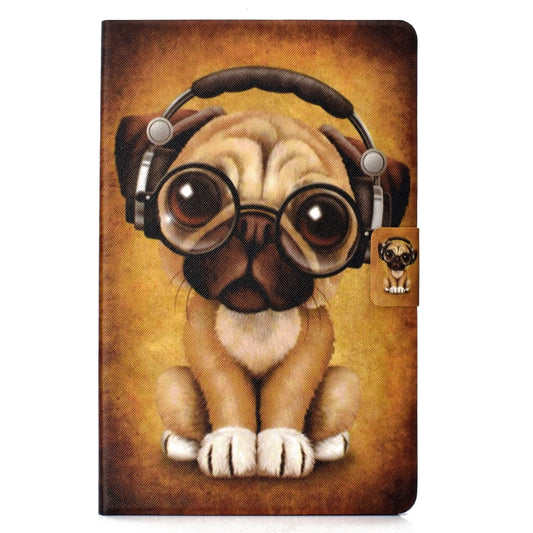 Electric Horizontal Flat Painted Leather Case with Pen Cover & Card Slot & Holder(Shar Pei) by bashfashion