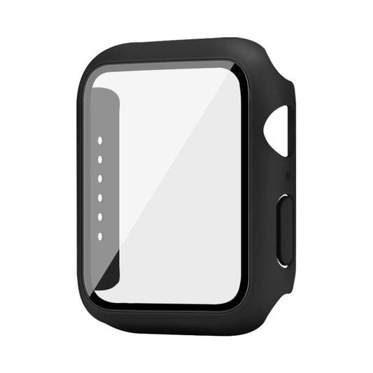 For Apple Watch Series 9 / 8 / 7 41mm imak PC Frame Case with Tempered Glass Film(Black) by imak