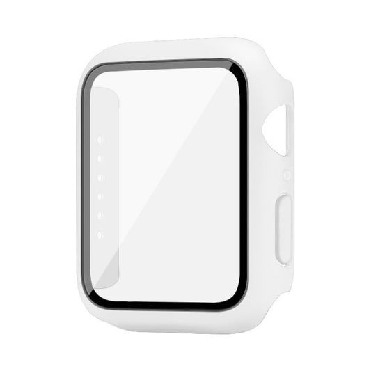 For Apple Watch Series 9 / 8 / 7 45mm imak PC Frame Case with Tempered Glass Film(White) by imak