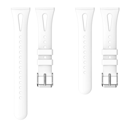 For Fitbit Versa 3 / 4 Water-drop Slim Silicone Watch Band, Size:S(White) by bashfashion