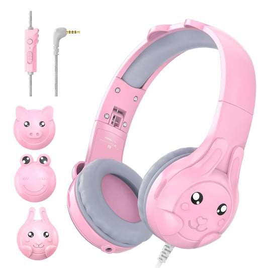 SoulBytes S31 Kids Wired Over-Ear Earphone with Microphone, Length: 1.5m(Pink) by Soulbytes